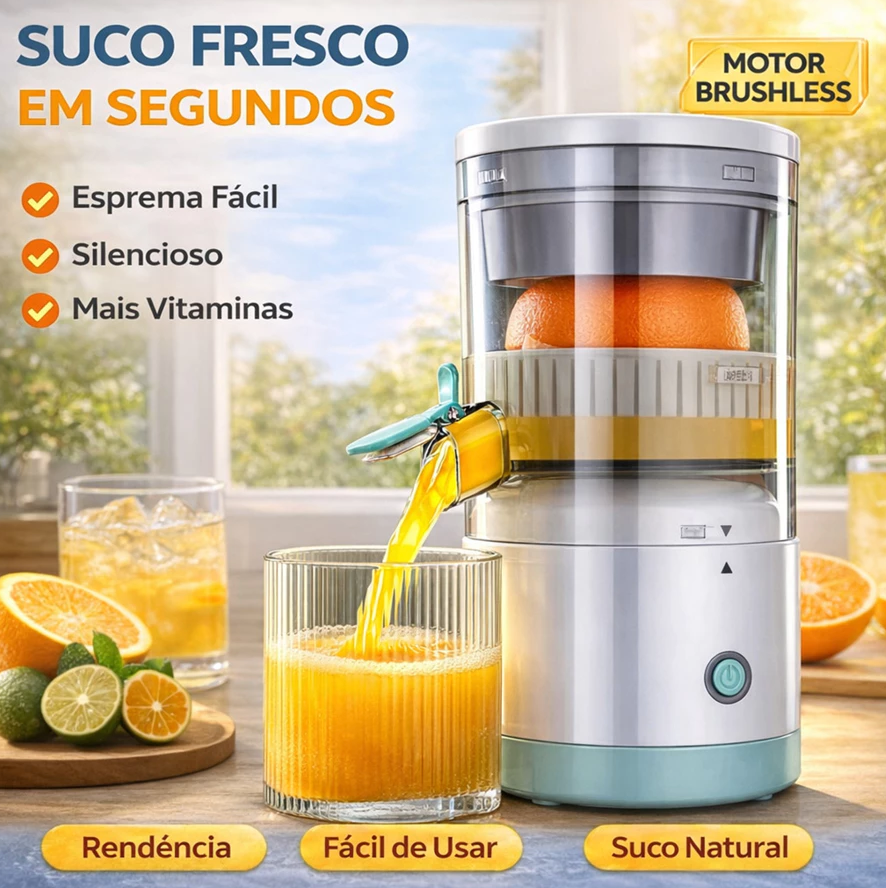 CitrusPro™ – Espremedor Elétrico Automático para Sucos Naturais com Design Premium